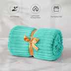 BEDELITE 3D Ribbed Jacquard Aqua Fleece Twin Blanket - Image 5