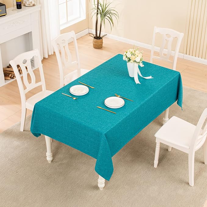 BALCONY & FALCON Rectangle Tablecloth Washable Wrinkle Resistant and Water - Image 5