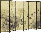 MyGift Decorative 6-Panel Folding Room Divider Bamboo Screen - Image 5