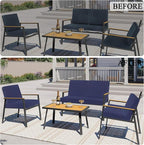 HEBE Outdoor Cushion Covers 12 Pcs, Stretch Patio Sofa Couch Cushion Cover | - Image 7