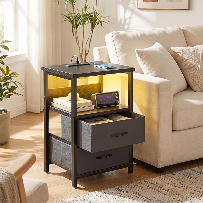 Fixwal Nightstand Set of 2 Night Stand - Image 7