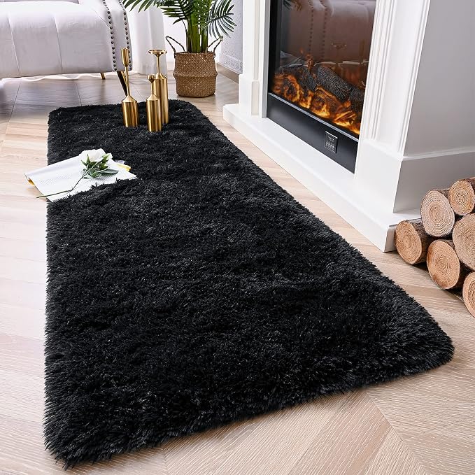 Chicrug Soft Runner Rugs for Bedroom Living Room Plush Fluffy Rug 2x5 | Shag - Image 2