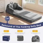 MAXYOYO Folding Sofa Bed with Backrest, Boneless Fold Out Couch Bed with Handle - Image 7