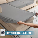 Water Repellent L Shaped Couch Covers Sofa Seat Cushion Slipcovers, Stretch - Image 6