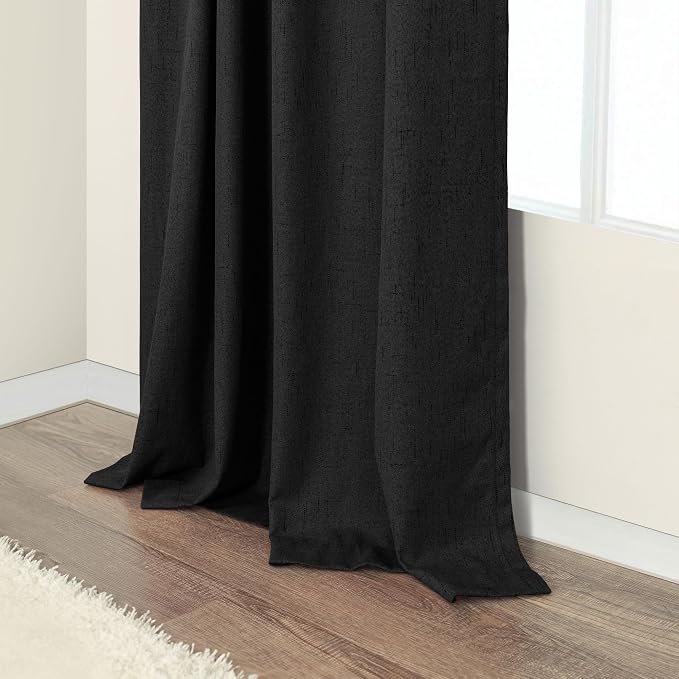 72 Inch Blackout Curtains for Living Room 2 Panel Burg Complete Black Out - Image 9