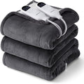Bedsure Heated Blanket King Size, Dual Control Electric Blanket, Dark Grey | by BEDSURE