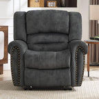 CANMOV Manual Recliner Chair, Classic and Traditional Fabric Recliner Chair - Image 6