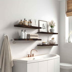 YYWUOJJ Wood Floating Shelves for Wall Decor, Rustic Wall Shelves for Bedroom - Image 5