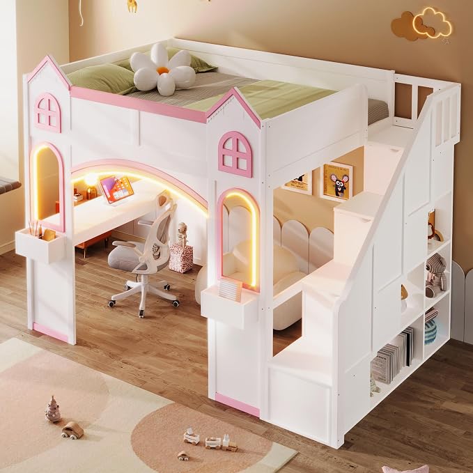 Princess-Themed Castle Loft Bed - Image 4