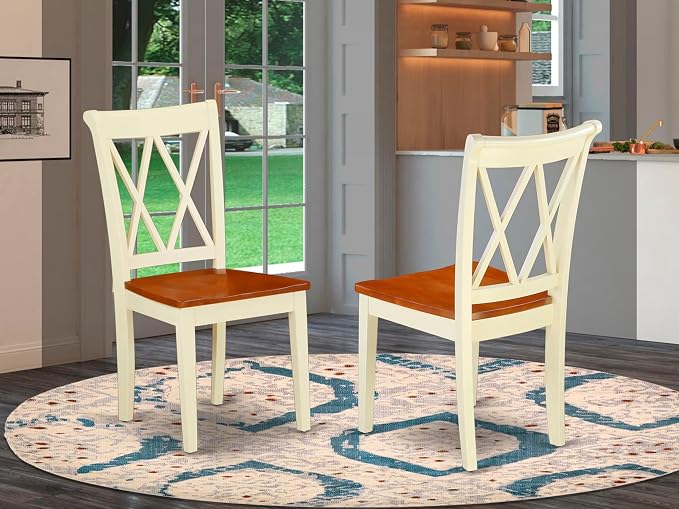 East West Furniture CLC-BMK-W Clarksville Dining Room Chairs - Image 2