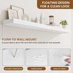 fuqing Floating Shelves for Wall, Wall Mounted Wood Floating Shelf - Image 5