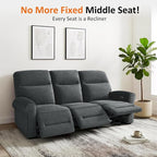 MCombo 87.8" Wall Hugger Power Reclining Sofa, 3-Seat Triple Recliner Couch - Image 6