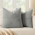 MIULEE Silver Grey Decorative Throw Pillow Covers 16x16 Inch by MIULEE