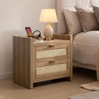 SICOTAS Rattan Nightstand End Table - Image 6