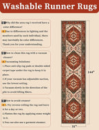 SERISSA 2'6"x12' Washable Non Slip Boho Runner Rug - Image 2