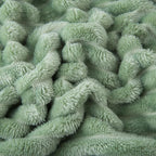 Sage Green Fleece Throw Blanket 108”×90” - Image 3