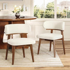 Dining Chairs Set of 2, Modern Upholstered Dining Chairs, Wooden Kitchen Chairs by GRUSIGN