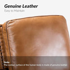 HULALA HOME Genuine Leather Manual Recliner Chair - Image 6