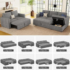 Belffin Modular Sectional Sleeper Sofa Bed - Image 7