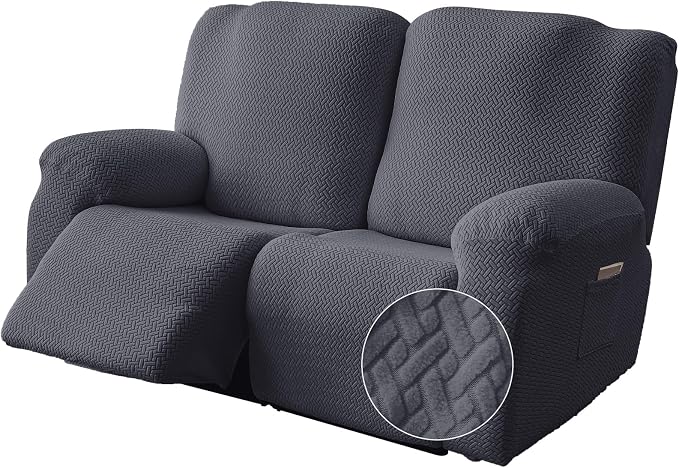 Genina Recliner Loveseat Covers, Stretch Reclining Sofa Covers, 2 Seater Couch by Genina
