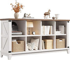 EnHomee 8-Cube Storage Organizer, Farmhouse Bookshelf, Display Shelf by EnHomee