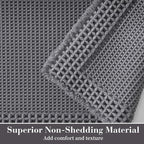 RESARE Waffle Bath Mat for Bathroom, Non Slip Bathroom Rugs 17x24 Dark Grey | - Image 2