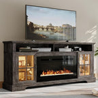 70" Fireplace TV Stand, Modern Entertainment Center by Nordivale