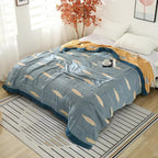 LUTBM Boho Throw Blanket for Bed 100% Cotton Ultra Soft Rustic Quilt Summer - Image 2