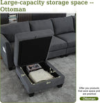 150.4" Large Sectional Couches for Living Room, 8 Seater L Shaped Modular - Image 5