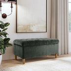 Homepop Home Decor | Tufted Ainsley Button Storage Ottoman Bench - Image 4