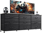 WLIVE 63''W Dresser for Bedroom, 75 inch TV, Wide Chest of Drawers by WLIVE