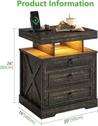 WOOVIVS Side Table Set of 2 - Image 3