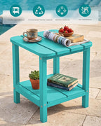 SERWALL Double Adirondack Side Table End Table- Tiffany - Image 4
