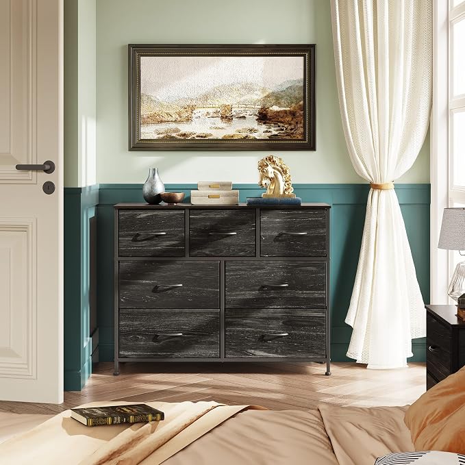 WLIVE 7 Drawer Dresser TV Stand, Entertainment Center, Media Console Table - Image 4