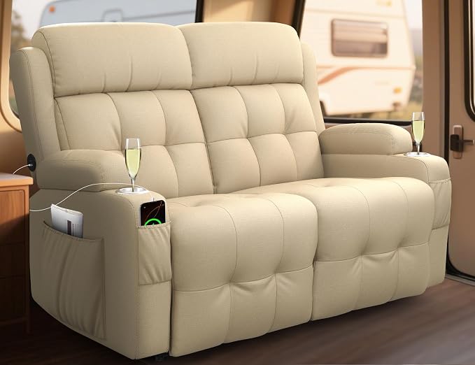 RV Loveseat Recliner Sofa, Wall Hugger Recliners by TiooiiReclinerSofa