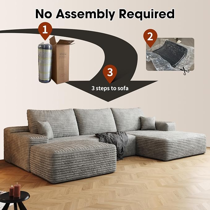 AUGOP 108" Sectional Couches for Living Room Modern Modular Sofa - Image 6