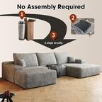 AUGOP 108" Sectional Couches for Living Room Modern Modular Sofa - Image 6