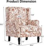 Pia Ricco High Back Floral Accent Chair - Image 2