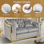 DAMAIFROM Mid Century Modern Chesterfield Sofa Couch, 2 Seat Tufted Sofas - Image 3