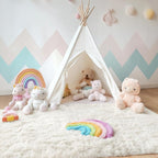 OLANLY 4x4 Machine Washable Accent Rug, Soft Fluffy Shaggy Area Rug - Image 3
