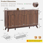T4TREAM Fluted Buffet Sideboard Cabinet - Image 2