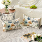 AVOIN colorlife Poppy Chinoiserie Flowers Pillow Covers 12x20 Inch Set of 2 | - Image 3