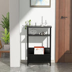 THUMEYE 7.1" Narrow Side Table for Small Spaces, 3 Tier Small End Table - Image 7