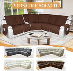 HDCAXKJ Reclining Sectional Couch Covers L Shape Recliner Sofa Middle Console - Image 5