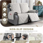 TAOCOCO 100% Waterproof Oversized Loveseat Recliner Cover, Non Slip Split Couch - Image 5