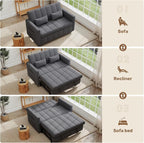 Nebuaegis Sleeper Sofa Bed, 3-in-1 Convertible Pull Out Couch - Image 4