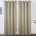 Blackout Curtains 66 x 95 inch/Beige Curtains Set of 2 Panels/Thermal Insulated by Lemomo