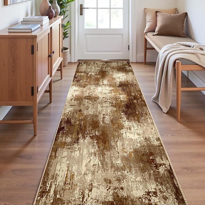 RELEANY Washable Runner 2'x6' Abstract Area Rug - Image 4