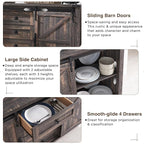 T4TREAM Farmhouse Sideboard Buffet Cabinet - Image 6