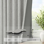 Gray Room Darkening Curtains 96 Inches Long - Image 5